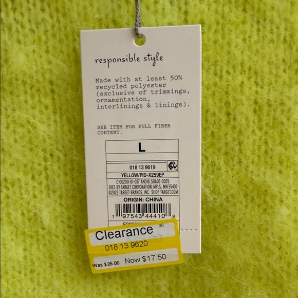 a new day Bright Neon Yellow Crew Neck Sweater - Picture 3 of 3
